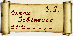 Veran Srbinović vizit kartica